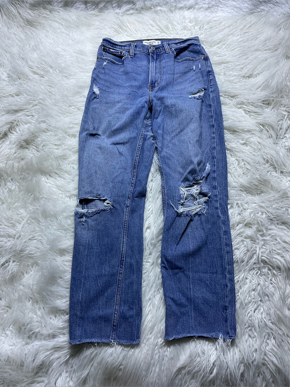 Abercrombie Curve Love Ankle Straight Ultra High Rise Jeans